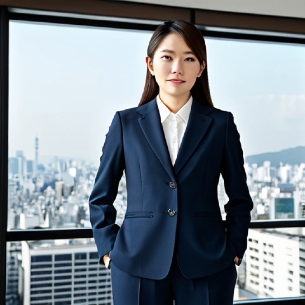 질의응답 세션의 성공적인 운영을 위한 경험 공유 - Professional Business Setting**
"A confident Japanese businesswoman in a modest, tailored business ...