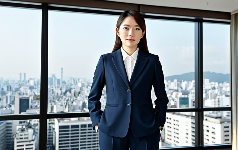 질의응답 세션의 성공적인 운영을 위한 경험 공유 - Professional Business Setting**

"A confident Japanese businesswoman in a modest, tailored business ...