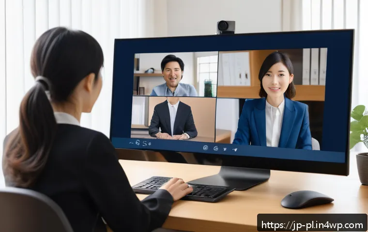 질의응답 세션에서의 주목받는 질문 만들기 - A modern Japanese online seminar scene showing a diverse group of attentive participants in a virtua...