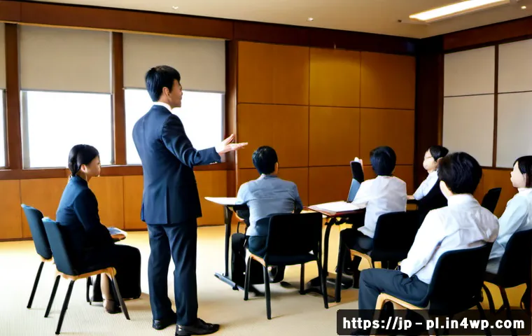 질의응답 세션의 형식과 내용 적절히 맞추기 - Photorealistic Japanese corporate Q&A session in a modern conference room, a confident presenter sta...